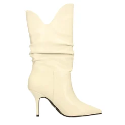 Stivali morbidi avorio. Tacco a spillo alto 9cm