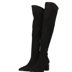 Stivali scamosciati con punta squadrata. Tacco alto 6cm