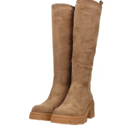 Stivali scamosciati con suola chunky. Tacco alto 6cm