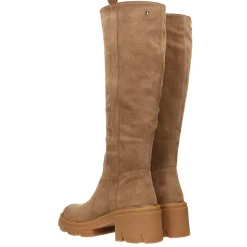 Stivali scamosciati con suola chunky. Tacco alto 6cm