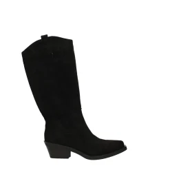 Stivali texani scamosciati con tacco alto 6cm