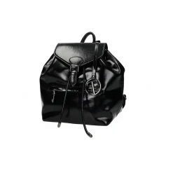 Zaino con patta di chiusura in vernice